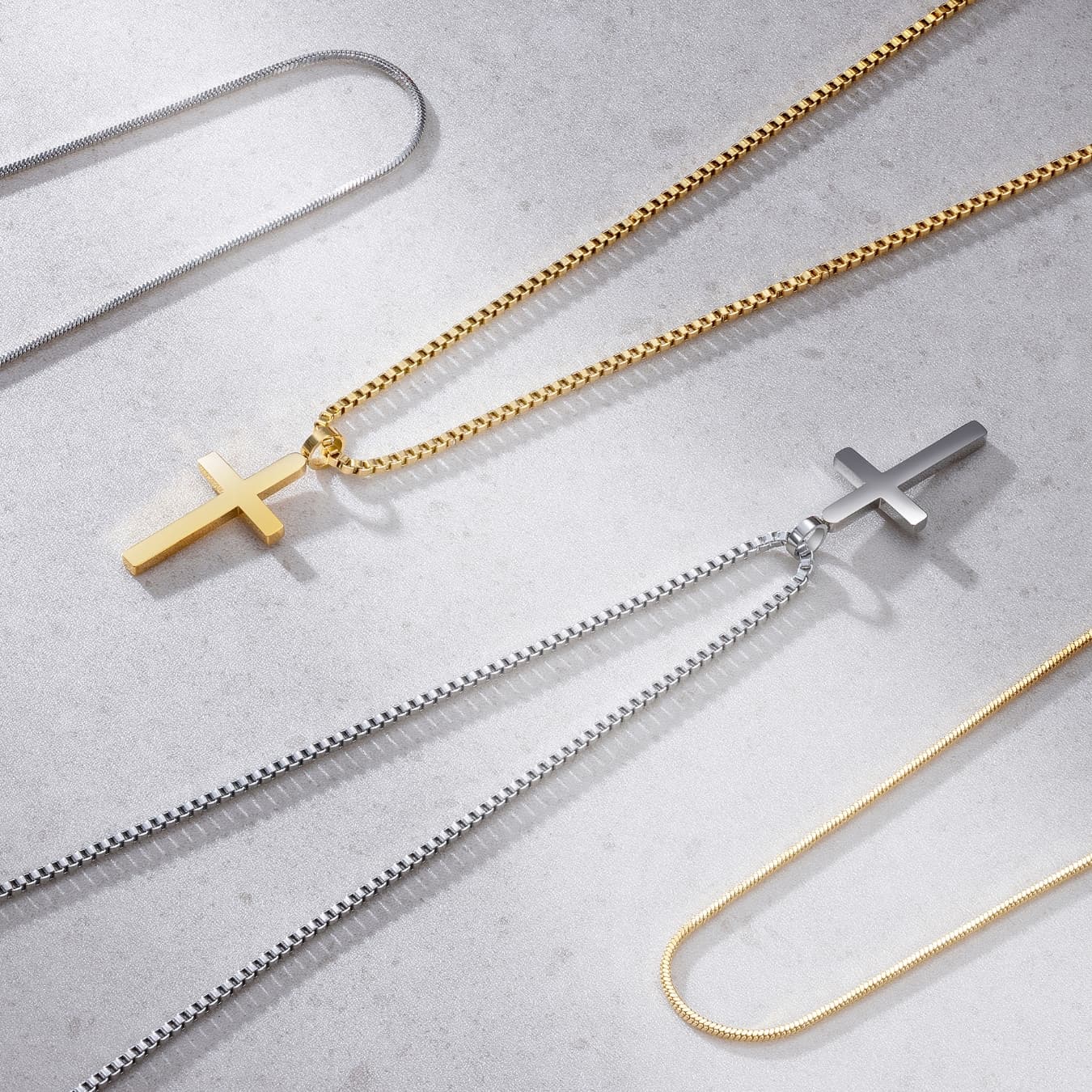 Classic Cross Necklace Duo